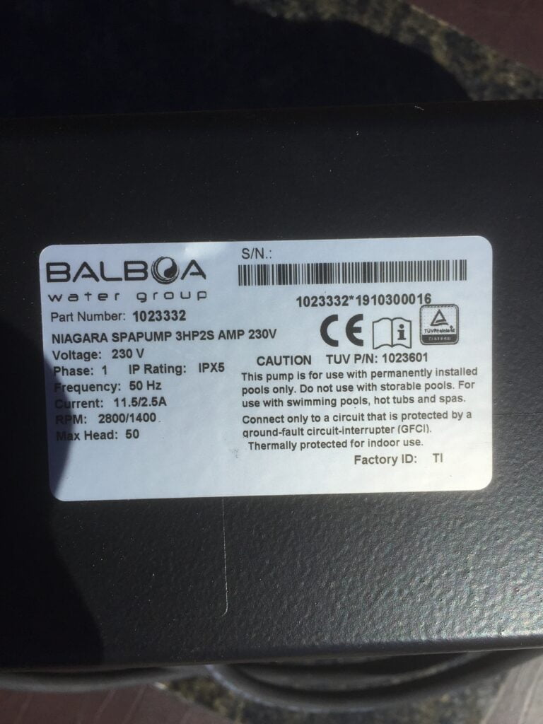 Balboa Niagara 3HP 2 speed Pump Hot Tub Doctors