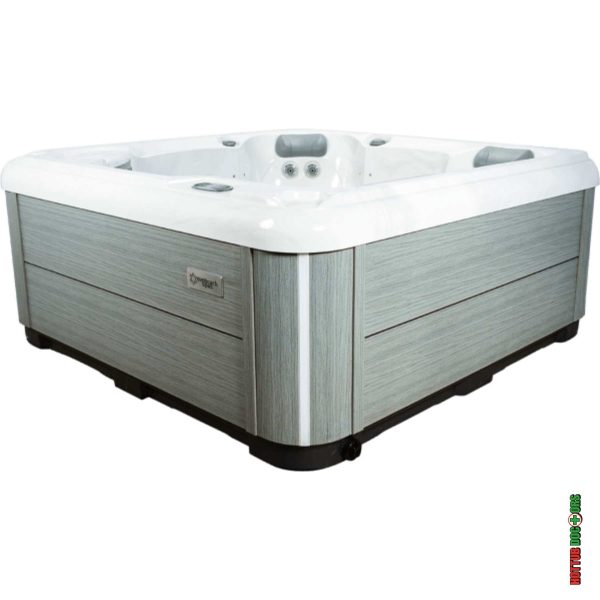 Sensation 1 hot tub side cabinet with durable grey composite panels