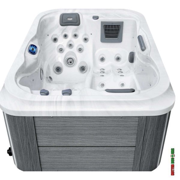 Cocoa Point hot tub lounger seat with massage jets and headrests