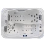 Cocoa Point hot tub overhead view showing dual loungers and hydrotherapy jets