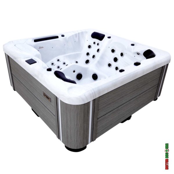 Hawaii Deep Deluxe hot tub showing luxury full-length lounger seat and jets
