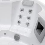 Capri hot tub filter housing with spa jets and speaker