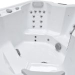 apri hot tub internal view showing massage jets and seating layout