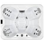 The Capri Hot Tub. Overhead photo of the seating arrangement.