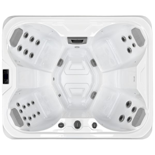 The Capri Hot Tub. Overhead photo of the seating arrangement.