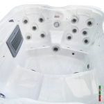 Clearwater Deluxe hot tub corner seating with hydrotherapy jets