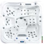 Key West hot tub overhead seating layout with multiple hydrotherapy jets