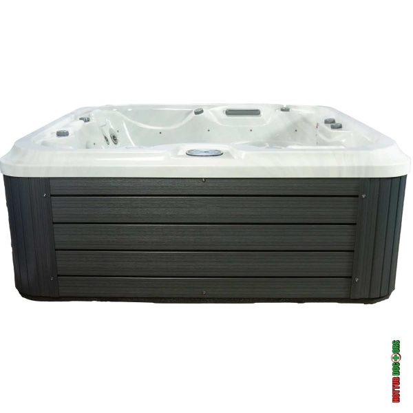 Key West hot tub profile view showing topside control panel and seating