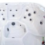 Laguna Deluxe hot tub corner seat with stainless steel hydrotherapy jets