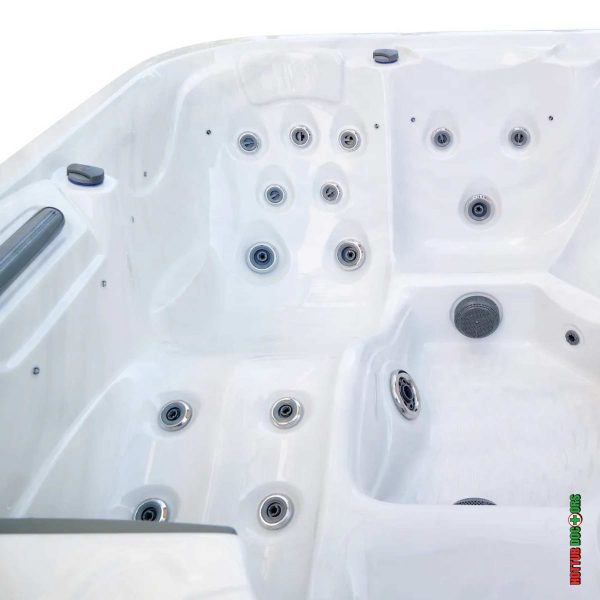 Laguna Deluxe hot tub main lounger with multiple massage jets