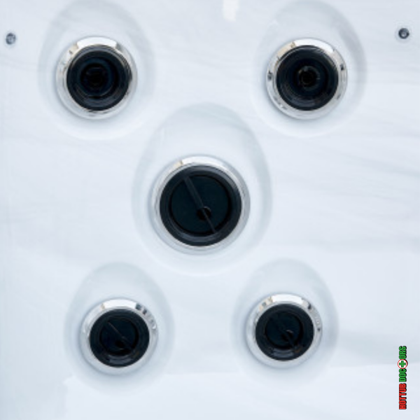 Monteray Deep Deluxe hot tub hydrotherapy jets close up