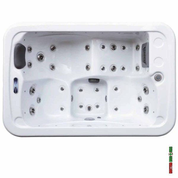Sundowner Hot Tub. Overhead photo showing the seating arrangement.