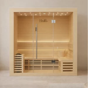 Holl’s Utopia 4 Person Indoor Steam Sauna with 6kW Vulkano Heater