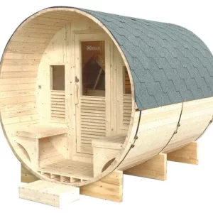Gaia Luna Outdoor Steam Sauna with Porch - 3-6 Person