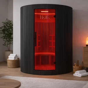 Holl’s Moon 4 Person Infrared Sauna – Black Wood